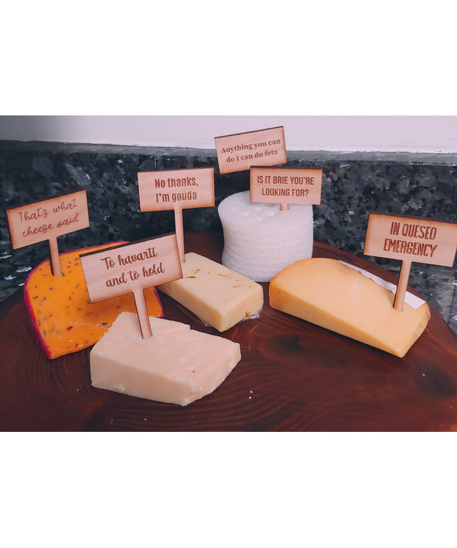 Charcuterie Wooden Six Pack Cheese Markers