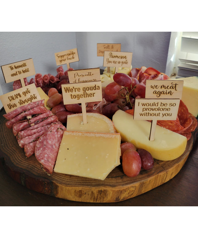 Charcuterie Wooden Meat and Cheese Markers