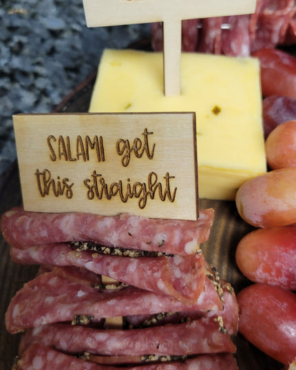 Charcuterie Wooden Meat and Cheese Markers