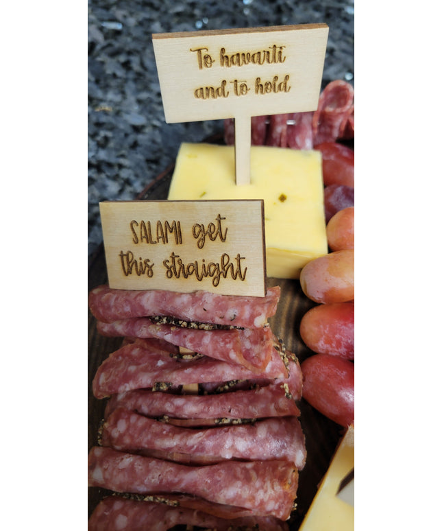 Charcuterie Wooden Meat and Cheese Markers