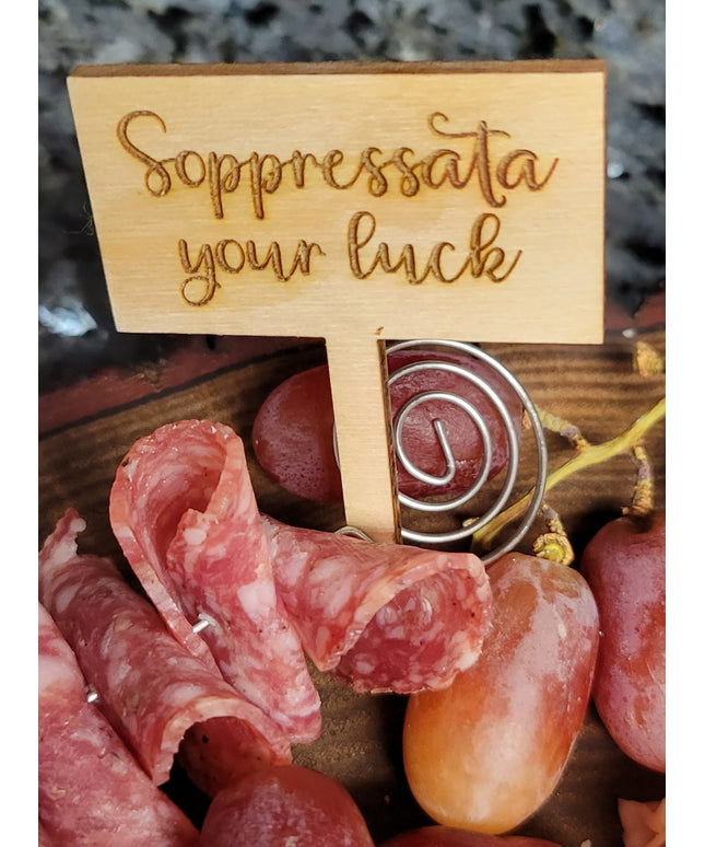 Charcuterie Wooden Meat and Cheese Markers