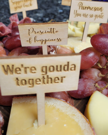 Charcuterie Wooden Meat and Cheese Markers
