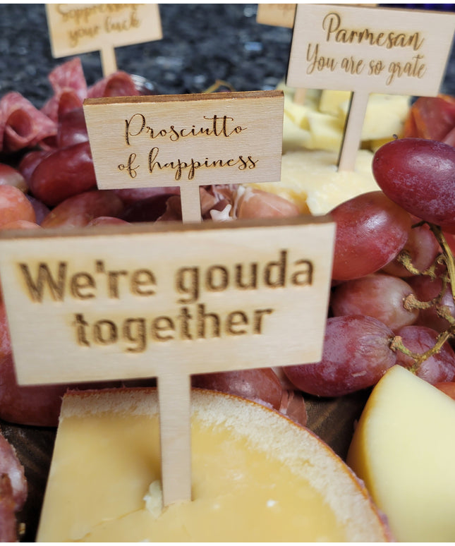 Charcuterie Wooden Meat and Cheese Markers
