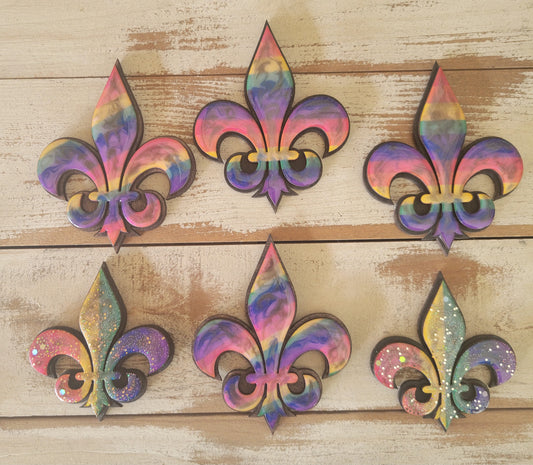 Fleur-de-lis Pride Rainbow Magnet