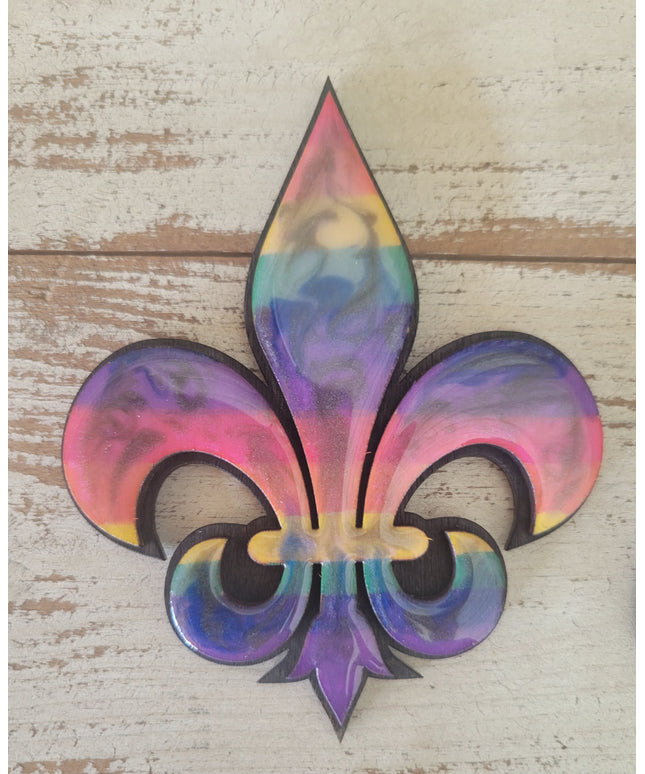 Fleur-de-Lis Pride Rainbow Magnet