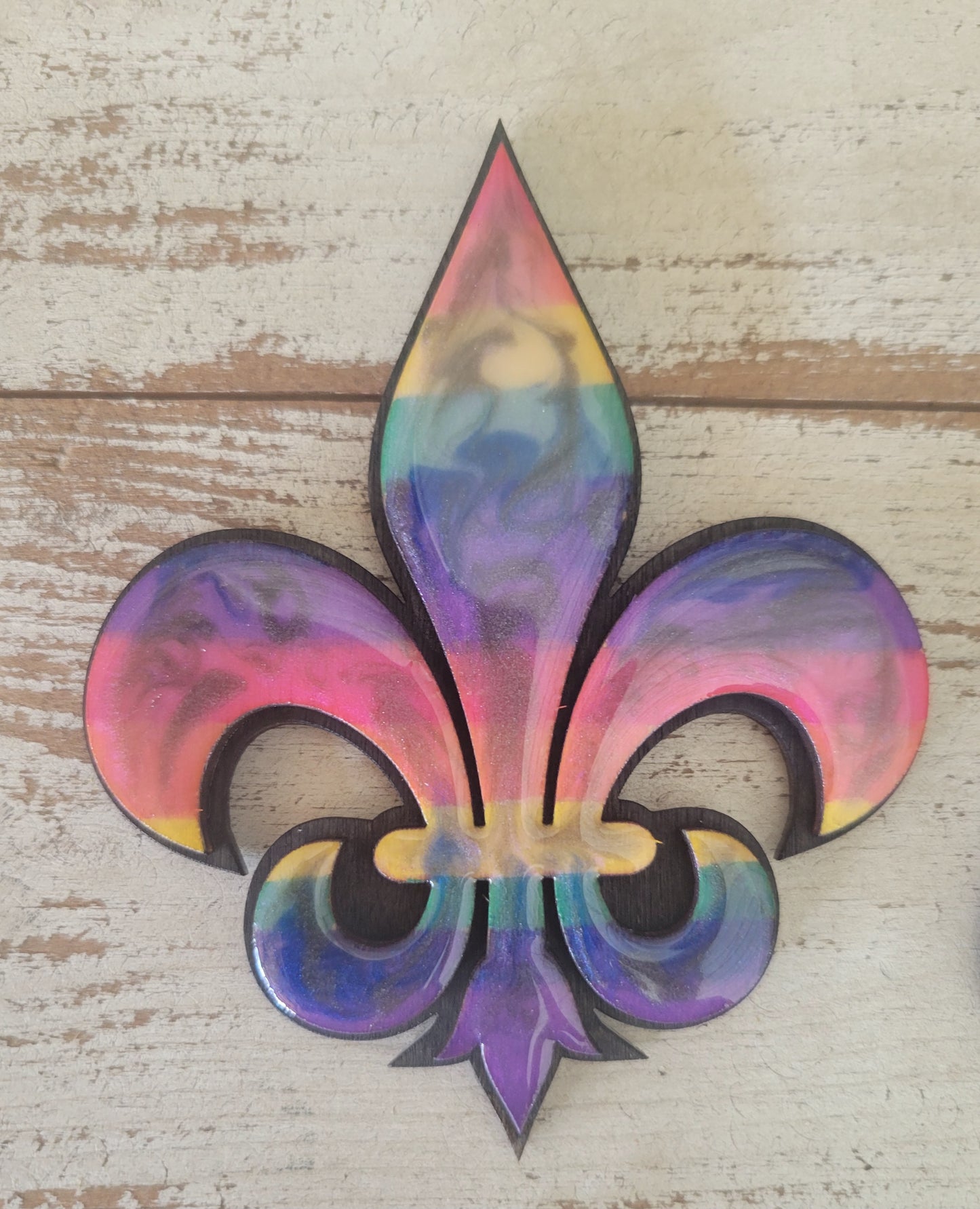 Fleur-de-lis Pride Rainbow Magnet