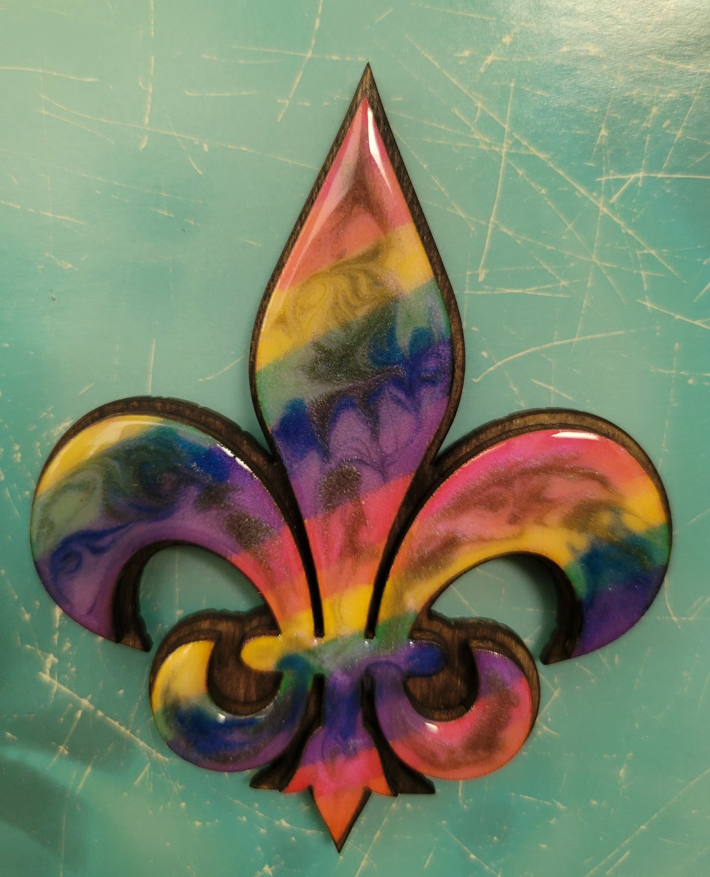 Fleur-de-lis Pride Rainbow Magnet