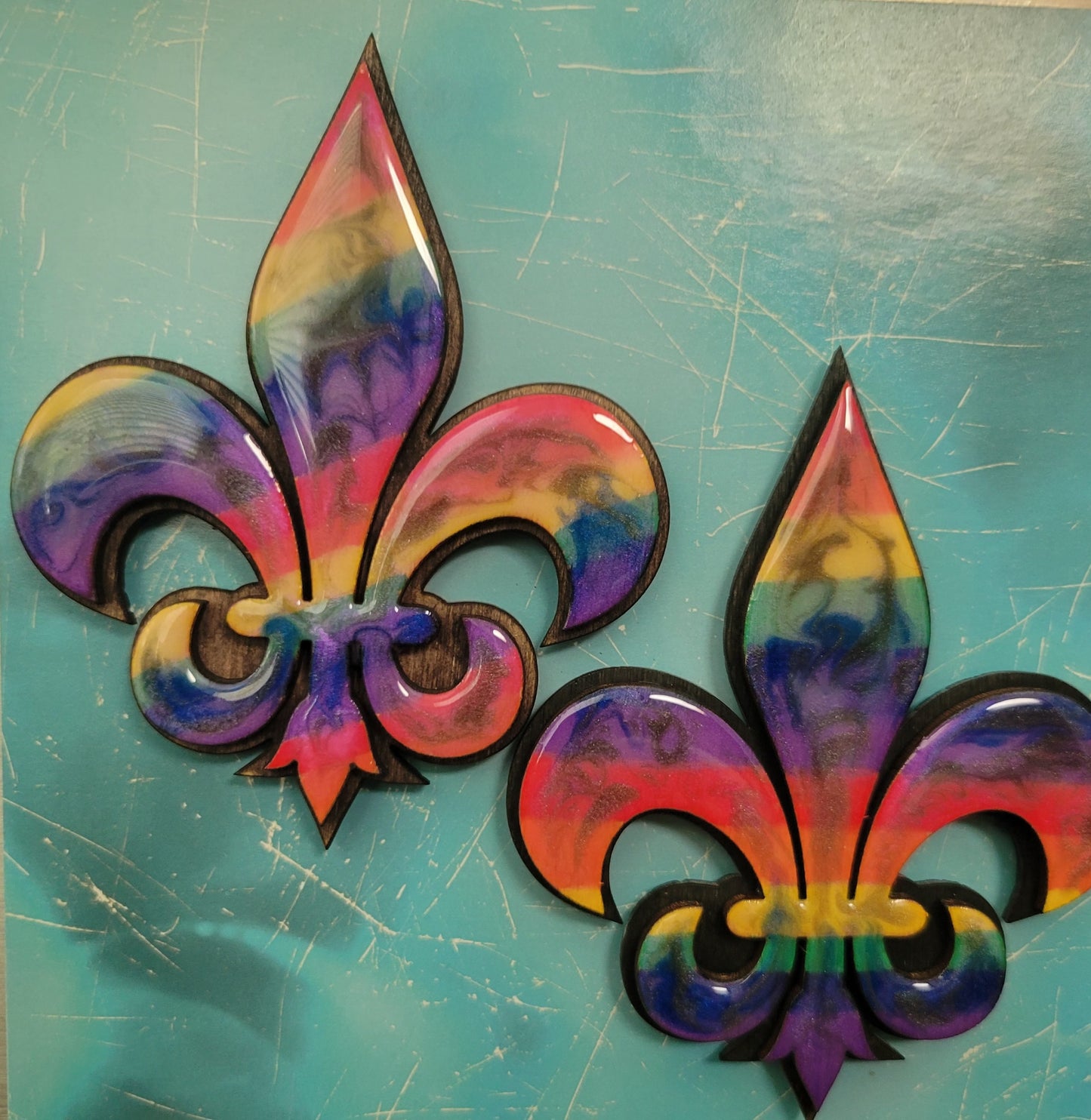 Fleur-de-lis Pride Rainbow Magnet