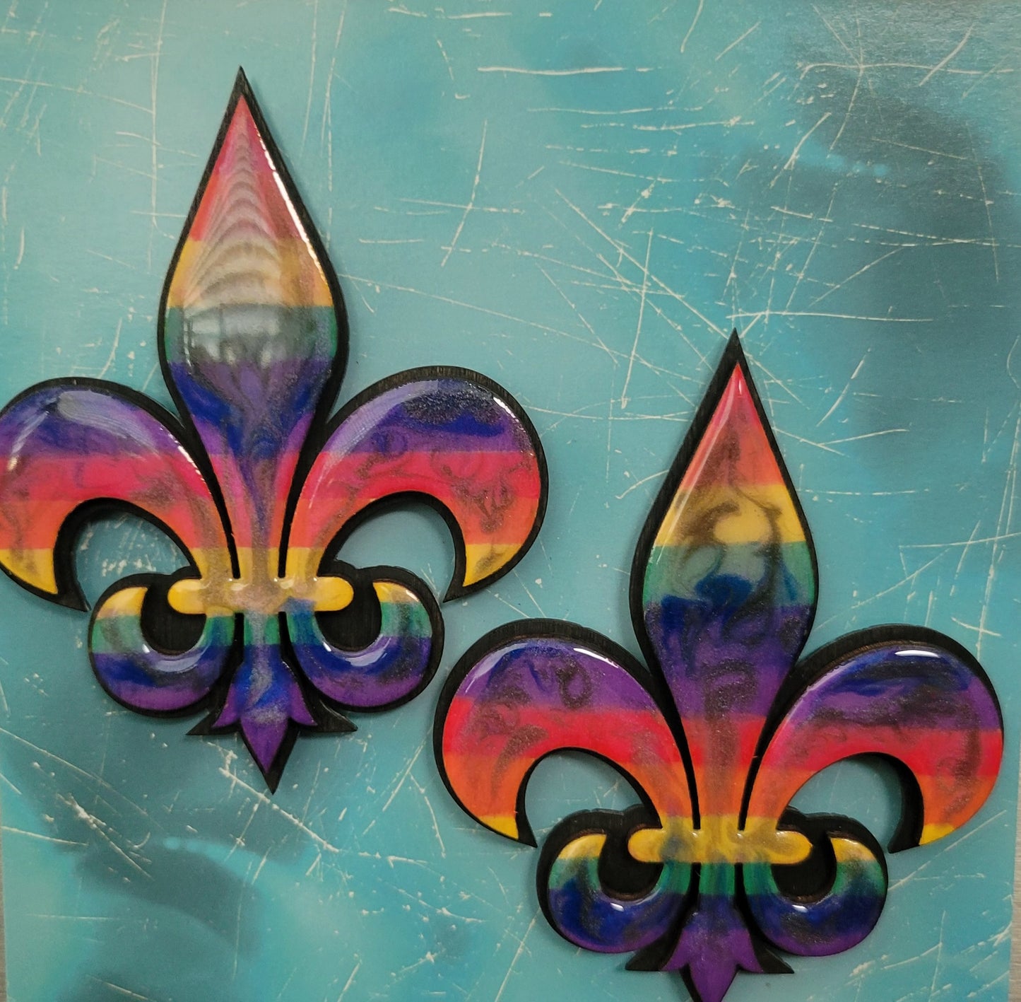 Fleur-de-lis Pride Rainbow Magnet