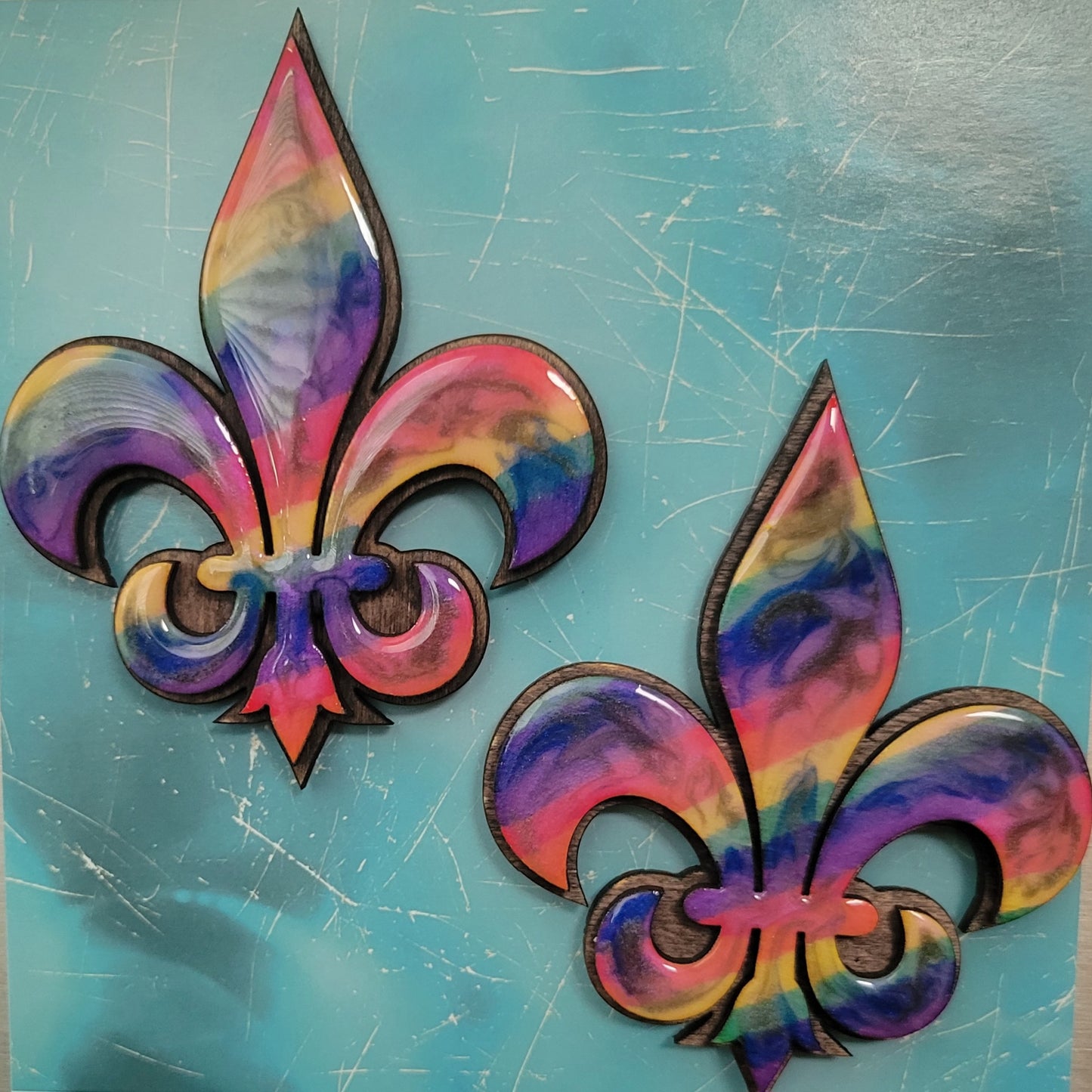 Fleur-de-lis Pride Rainbow Magnet