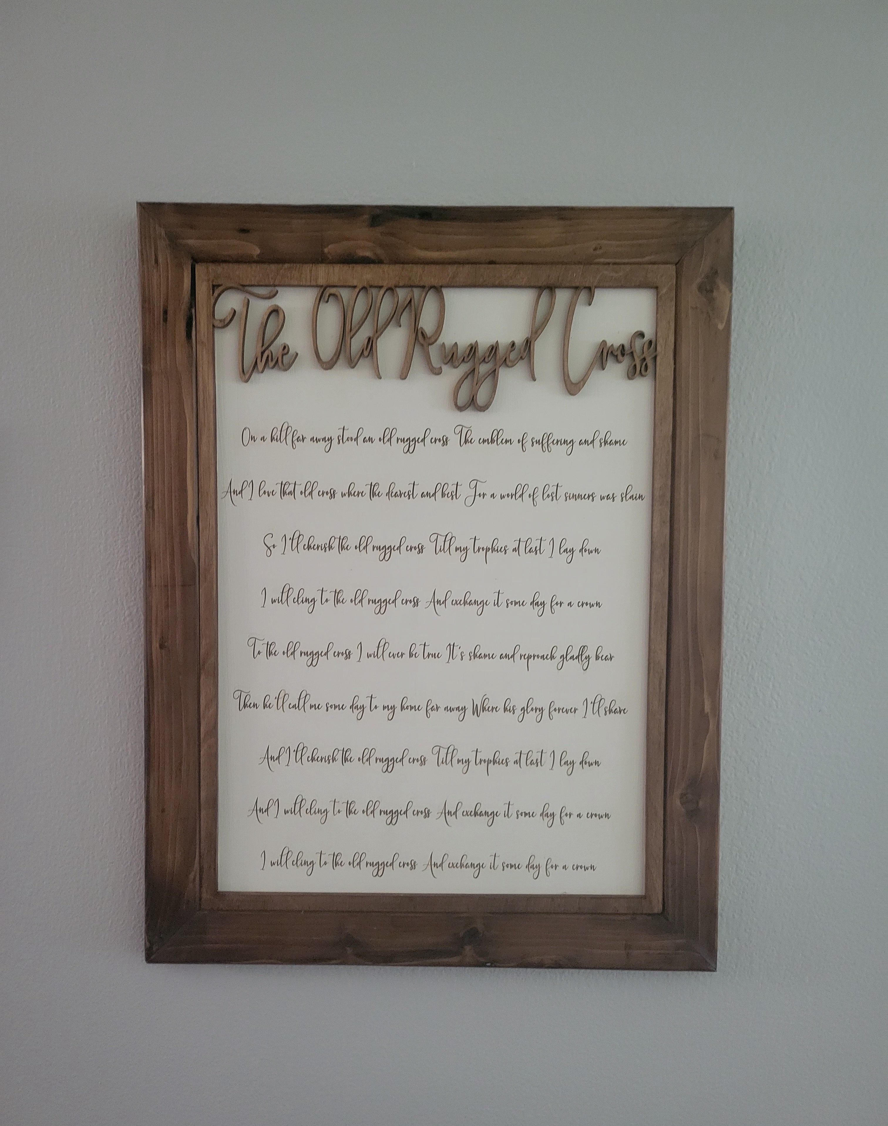 Old Rugged Cross Sign Old Rugged Cross Engraved Sign | Timeless Faith Decor – Creations By CQ