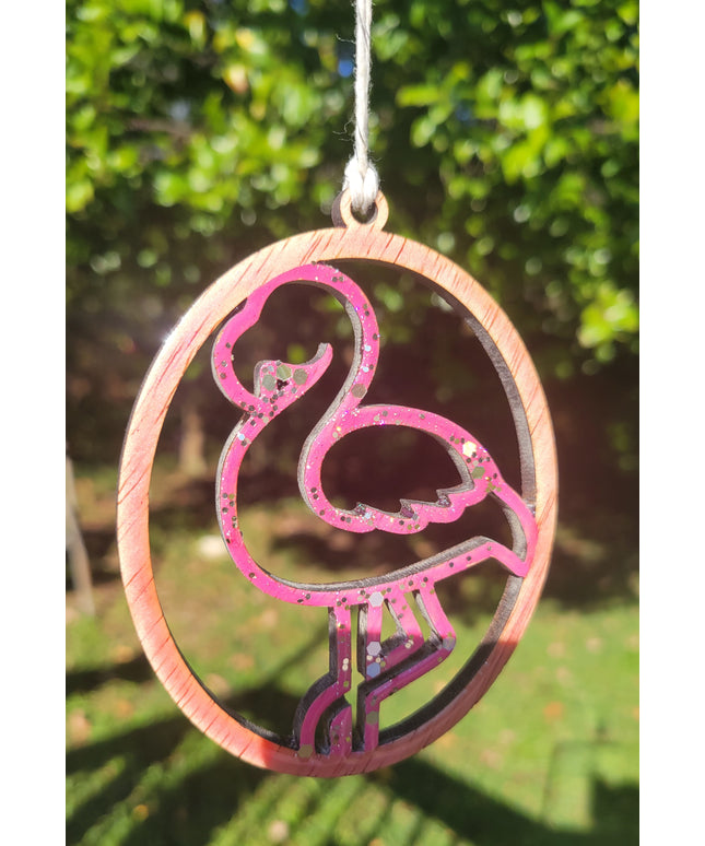 Whispers of Grace & Harmony Flamingo Ornament