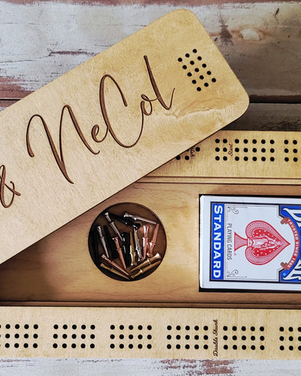 Cribbage Board  - Handcrafted Premium 8-Layer Wooden - Quality Game