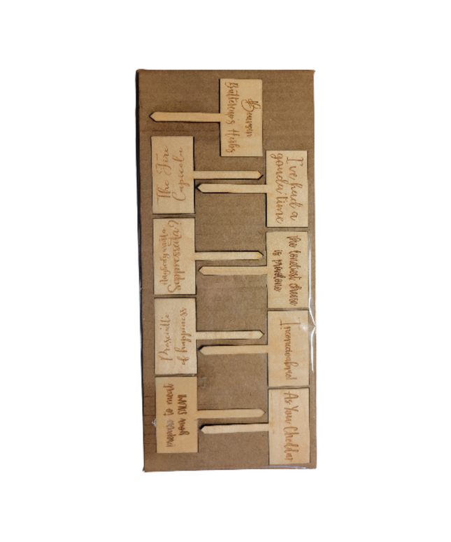 Charcuterie Wooden Meat and Cheese Markers 9 piece