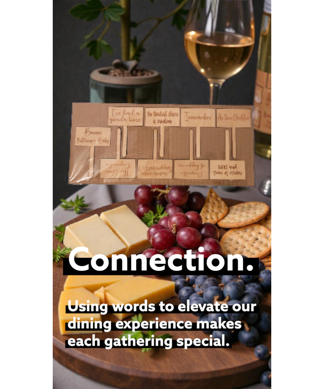 Charcuterie Wooden Meat and Cheese Markers 9 piece