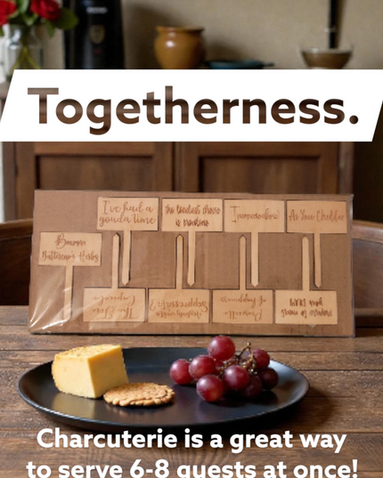 Charcuterie Wooden Meat and Cheese Markers 9 piece