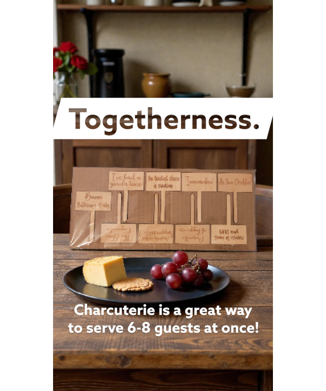 Charcuterie Wooden Meat and Cheese Markers 9 piece