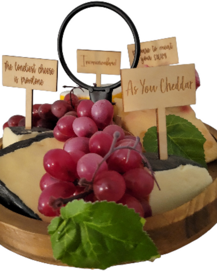 Charcuterie Wooden Meat and Cheese Markers 9 piece