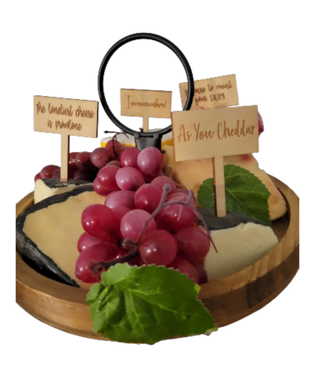 Charcuterie Wooden Meat and Cheese Markers 9 piece