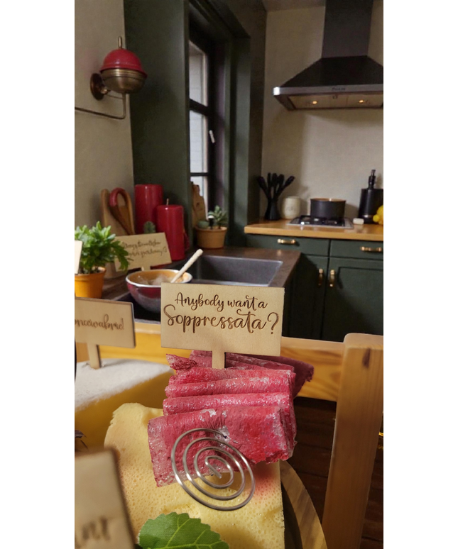 Charcuterie Wooden Meat and Cheese Markers 9 piece