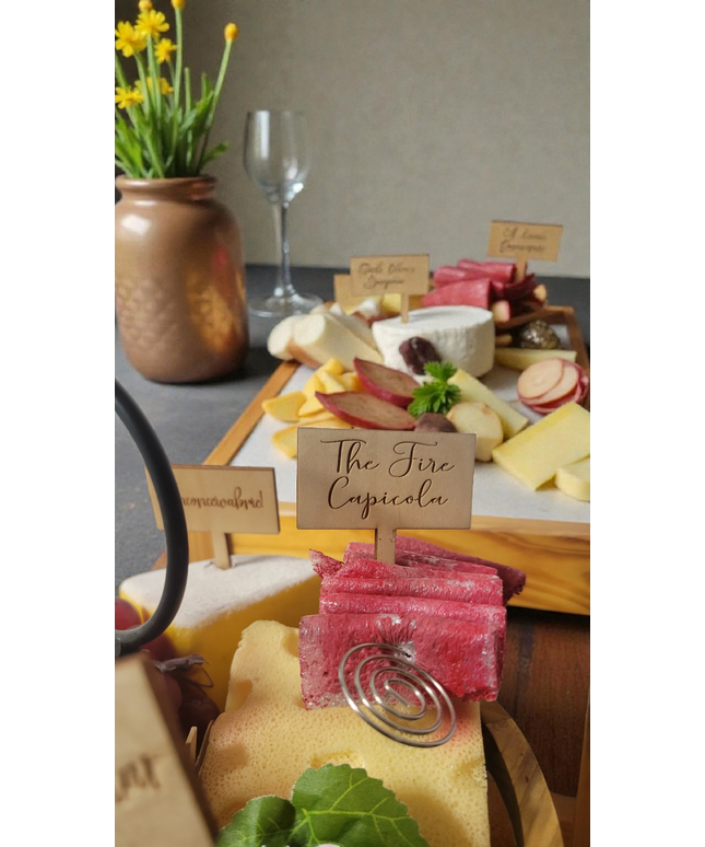 Charcuterie Wooden Meat and Cheese Markers 9 piece