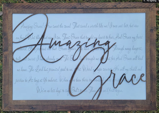 Amazing Grace Religious Sign (large)