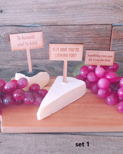 Charcuterie Wooden Six Pack Cheese Markers
