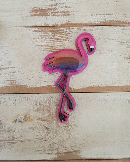 The Flockin Fabulous Pride Rainbow Flamingo Magnet