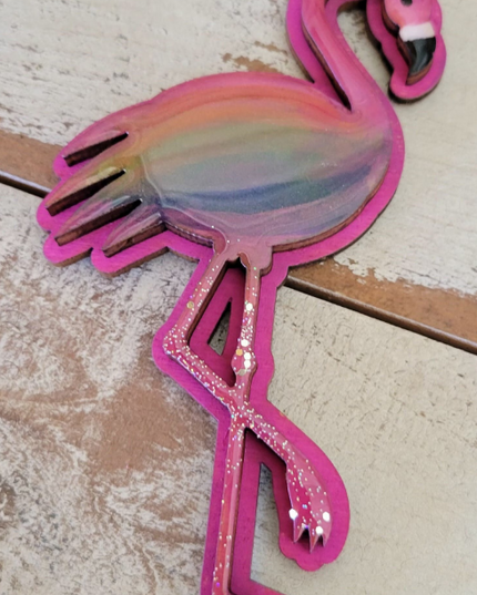 The Flockin Fabulous Pride Rainbow Flamingo Magnet