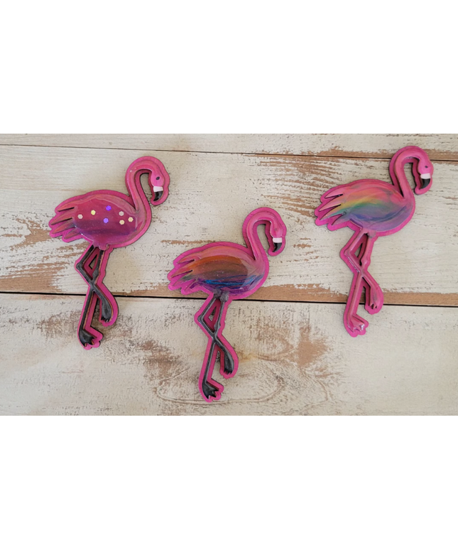 The Flockin Fabulous Pride Rainbow Flamingo Magnet