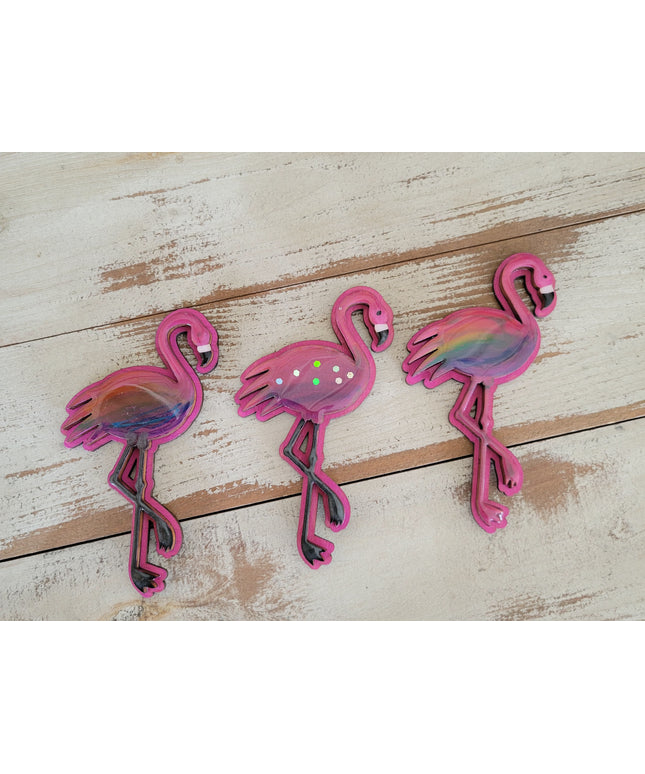 The Flockin Fabulous Pride Rainbow Flamingo Magnet