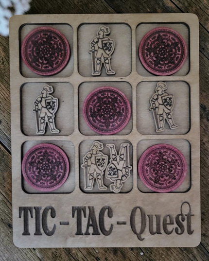 Handcrafted Tic Tac Quest Puzzle made of wood