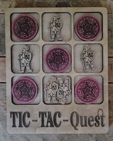 Handcrafted Tic Tac Quest Puzzle made of wood