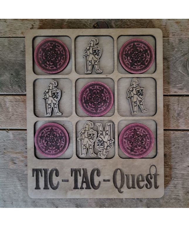 Handcrafted Tic Tac Quest Puzzle made of wood