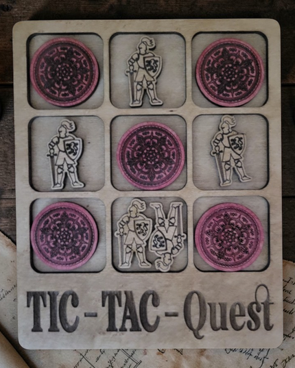 Handcrafted Tic Tac Quest Puzzle made of wood