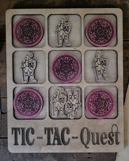 Handcrafted Tic Tac Quest Puzzle made of wood