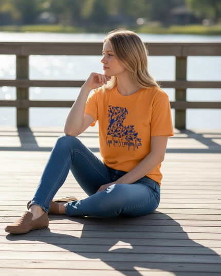 Louisiana Crawfish "Cajun Spice & Everything Nice!" Screen Print on Yellow Gold Triblend T-shirt